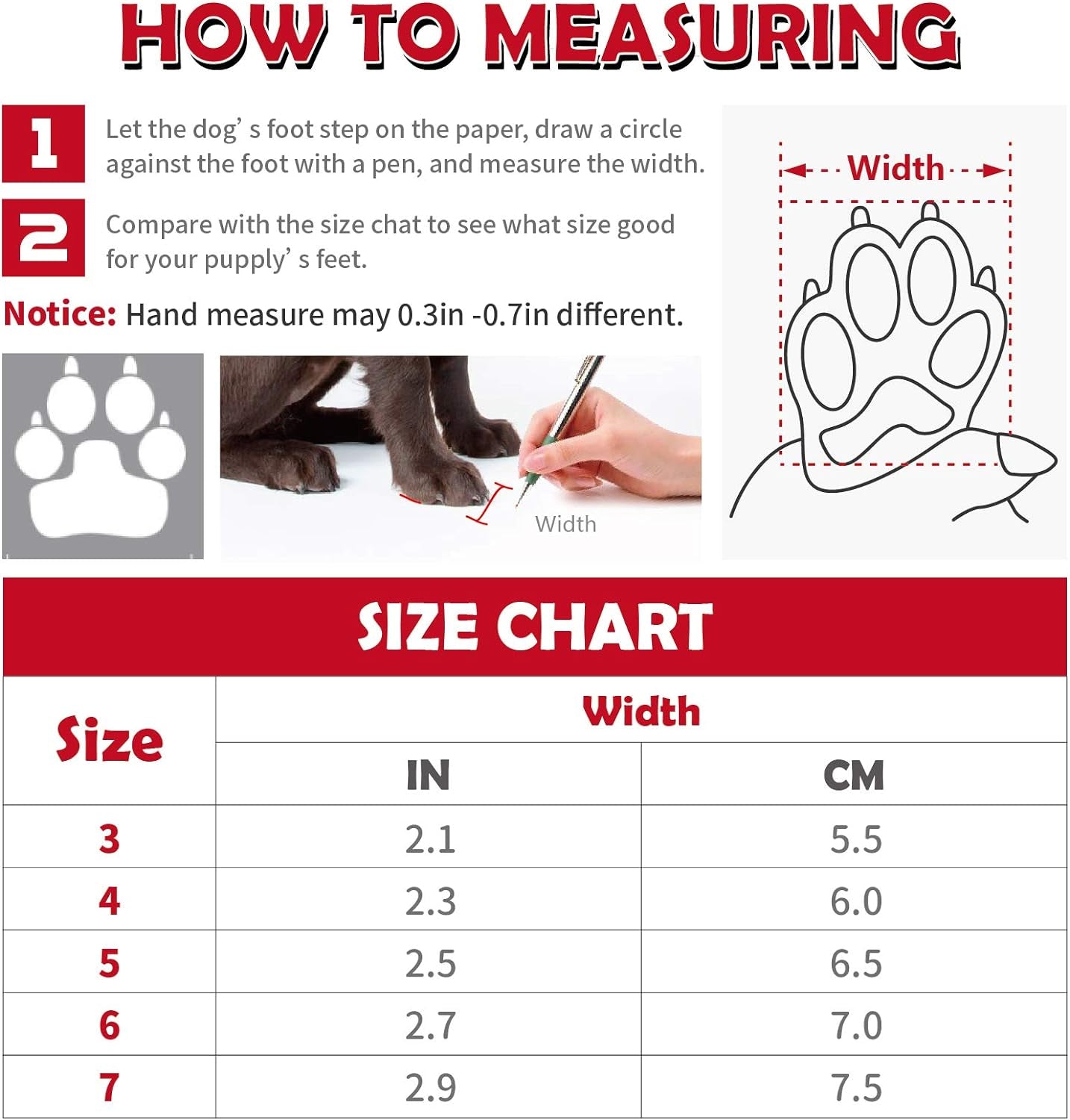 Dog Shoes for Medium Large Dogs, Waterproof Dog Snow Boots Dog Booties Paw Protectors with Reflective Straps Rugged Anti-Slip Sole 4PCS