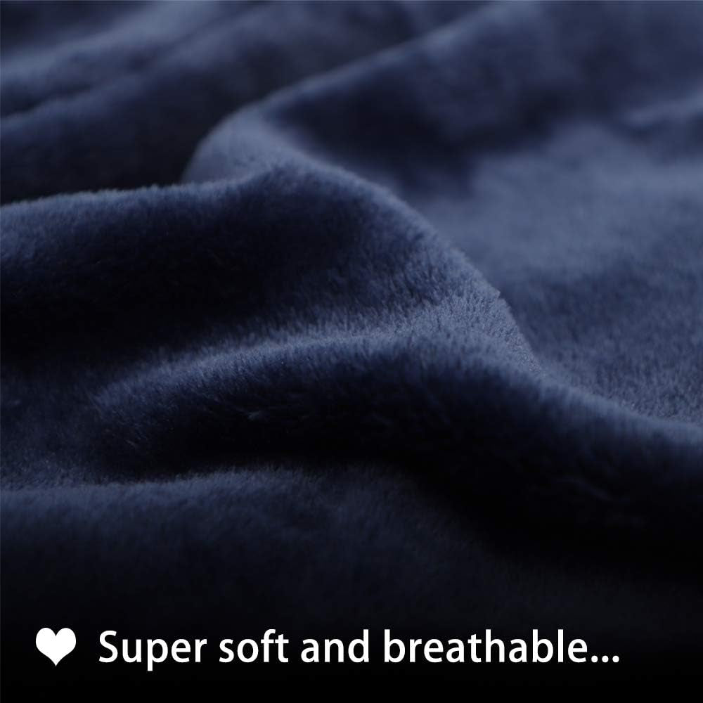 Dog Blankets for Small Dogs & Cats for Couch, Reversible Flannel Blankets for Pets 24X32 Inch,Cat Blankets for Indoor Cats Washable (Blue)