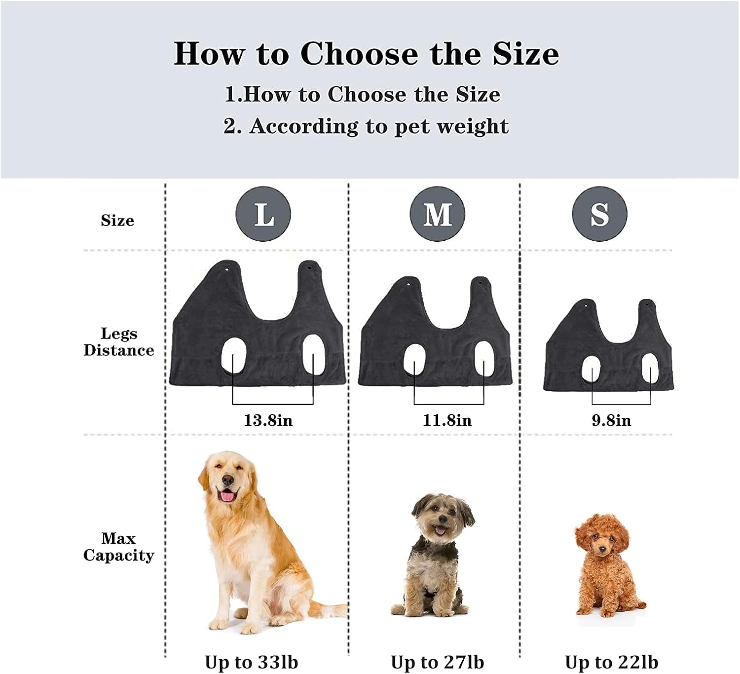 Dog Grooming Supplies - Pet Grooming Hammock, Dog Nail Trimmers/Clippers Included, Pet Grooming Kit for Dog & Cat (L)