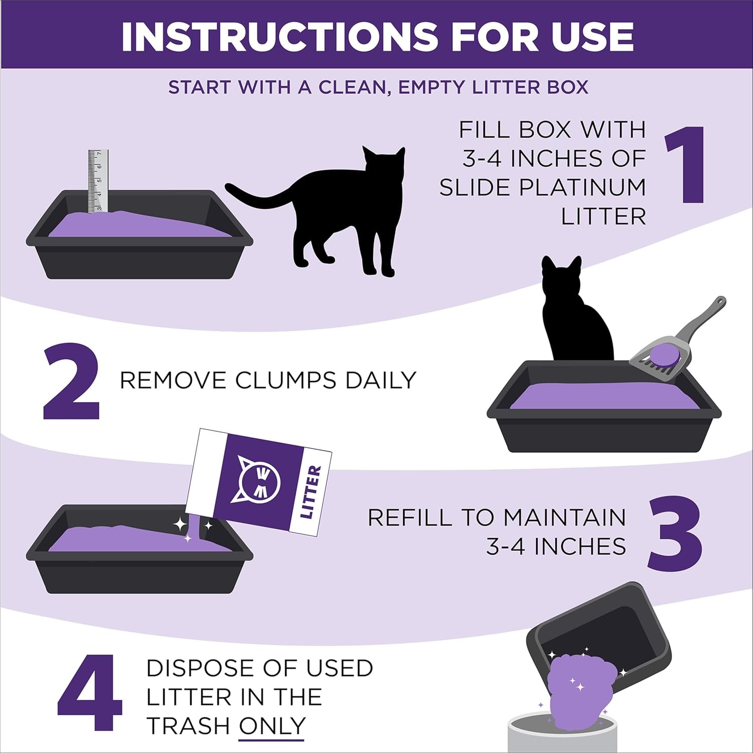 Clump & Seal SLIDE Platinum Multi-Cat Clumping Litter, Easy Clean, Superior Odor Control, 37 Lbs
