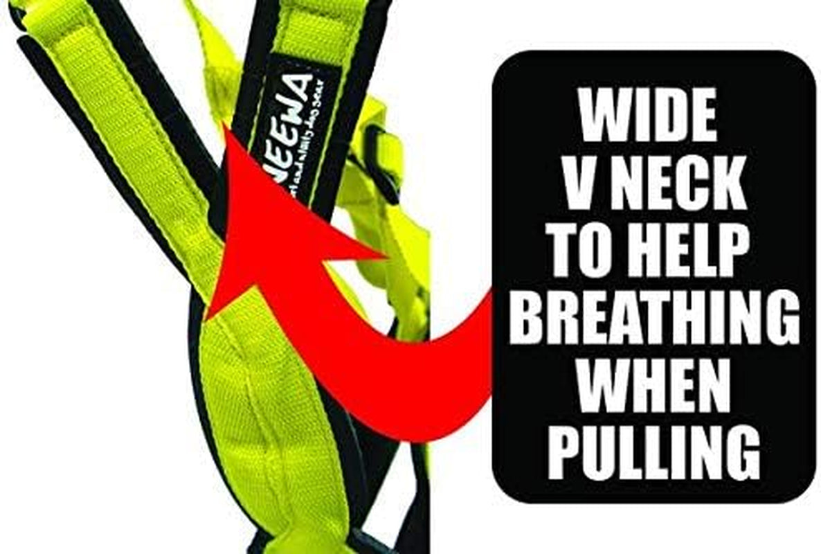 Adjustable Sled Pro Harness (Large, Yellow), Dog Harness Large Breed, Dog Pulling Harness, Giant Dog Harness, Sled Harness for Pulling, Great for Dog Joring