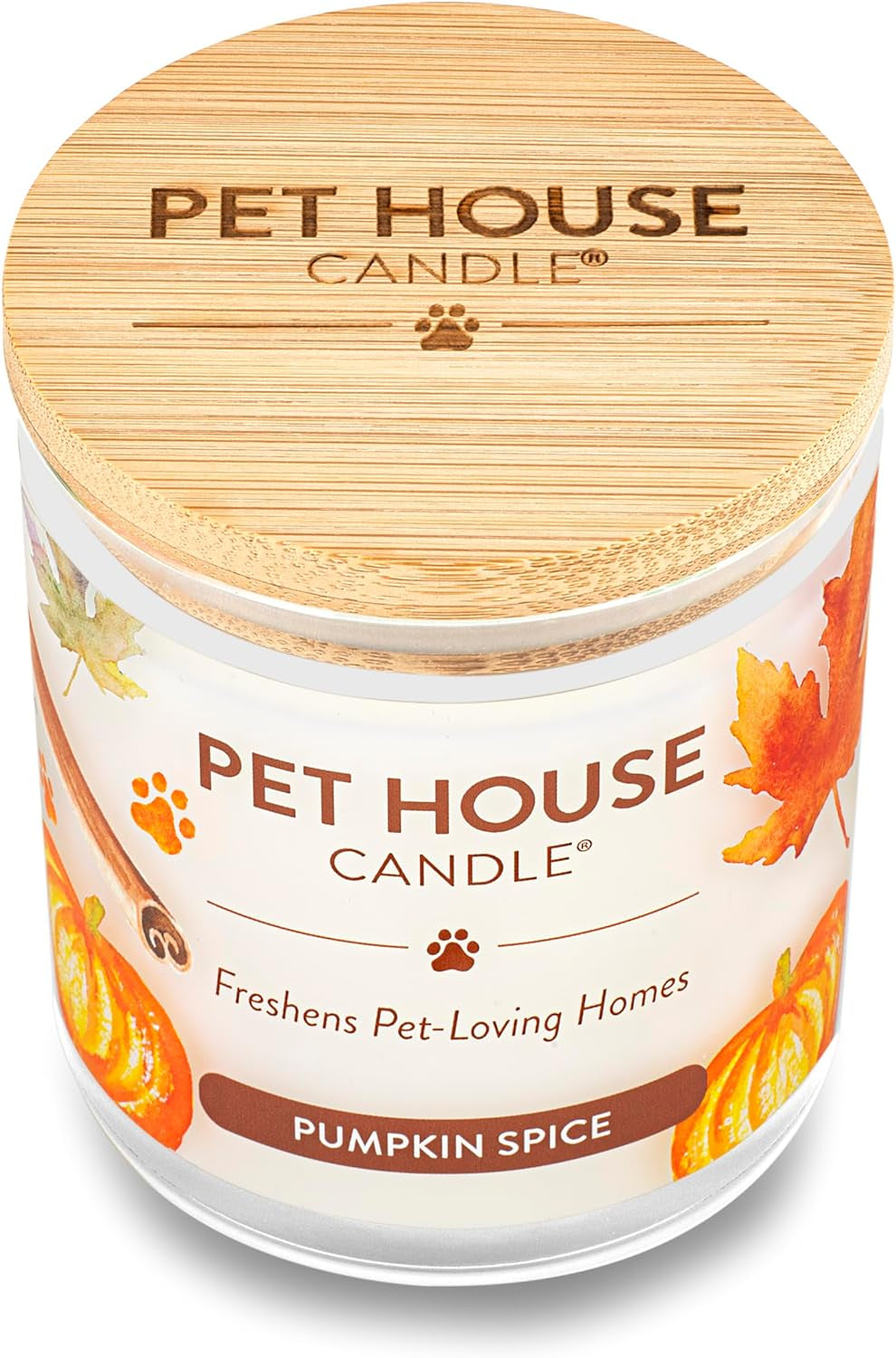 Pet House Pumpkin Candle, Plant-Based Scented Pet Odor Candle, Clean with a 60 Hour Burn Time - Pumpkin Spice, 2 Pack
