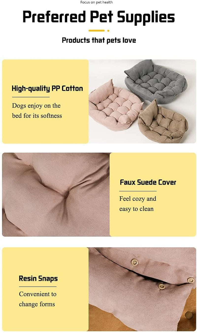 Dog Beds,Pet Calming Bed Winter,Foldable Washable Dog Bed Cat Beds, Dog Sofa Bed Multifunctional Dog Bed, Three Forms