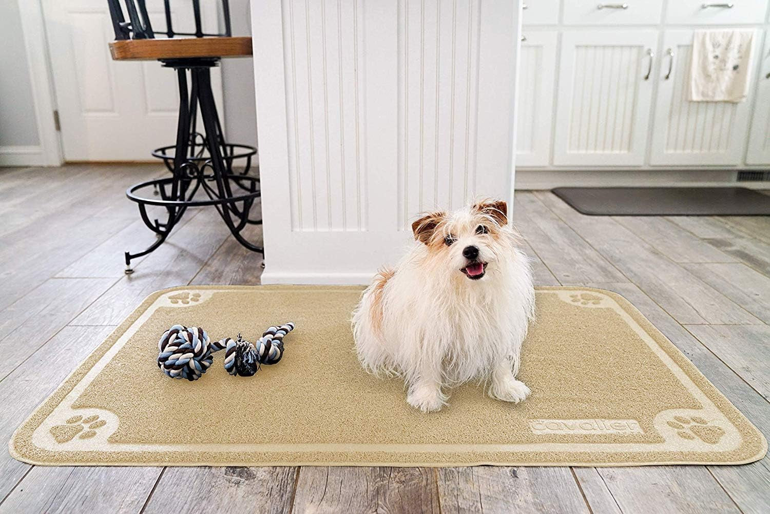 Bowl Mat for Cat and Dog, Silicone Non-Slip Absorbent Waterproof Dog Food Mat, Easy to Clean, Unique Paw Design
