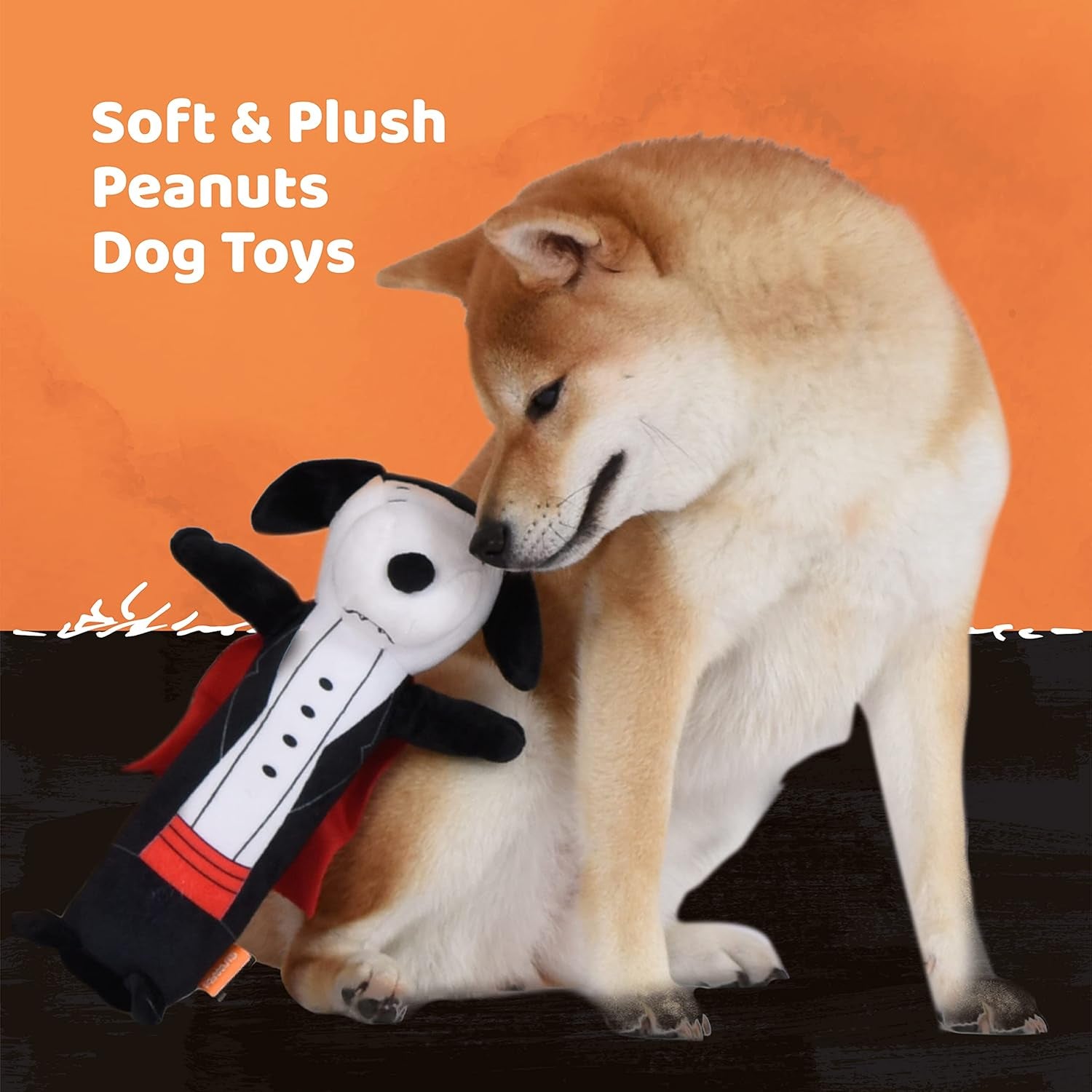 Snoopy Halloween Frankenbeagle & Snoopy Dracula Clipstrip, 12Pc |12' Large Dog Toys Bulk Order |Bobo Body Large Snoopy Plush Dog Toys for Pet Boutiques & Small Businesses, (FF15729)