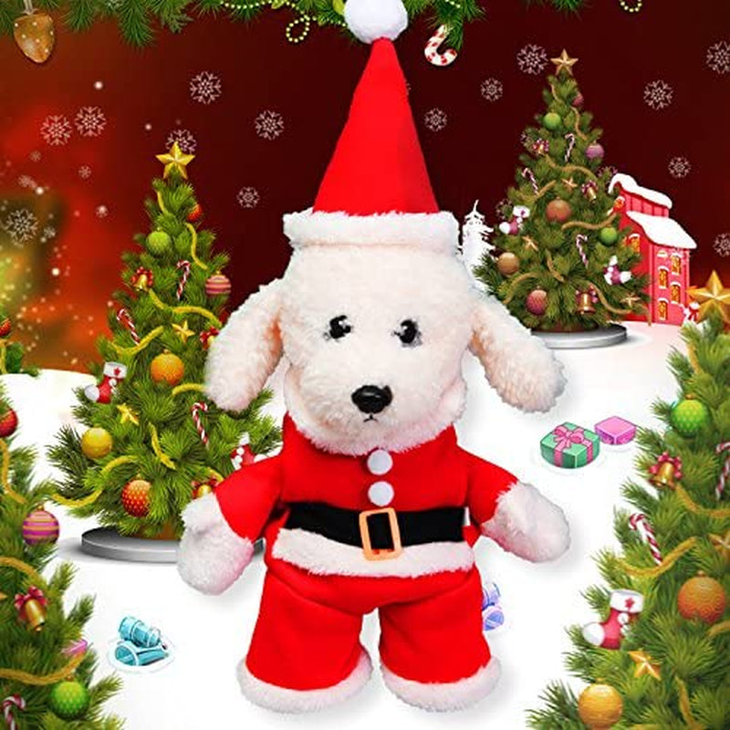 Pet Christmas Costumes, Dog Cat Christmas Costume, Funny Pet Cosplay Outfit with a Cap for Party Dress up Clothing Christmas (Red, X-Small)