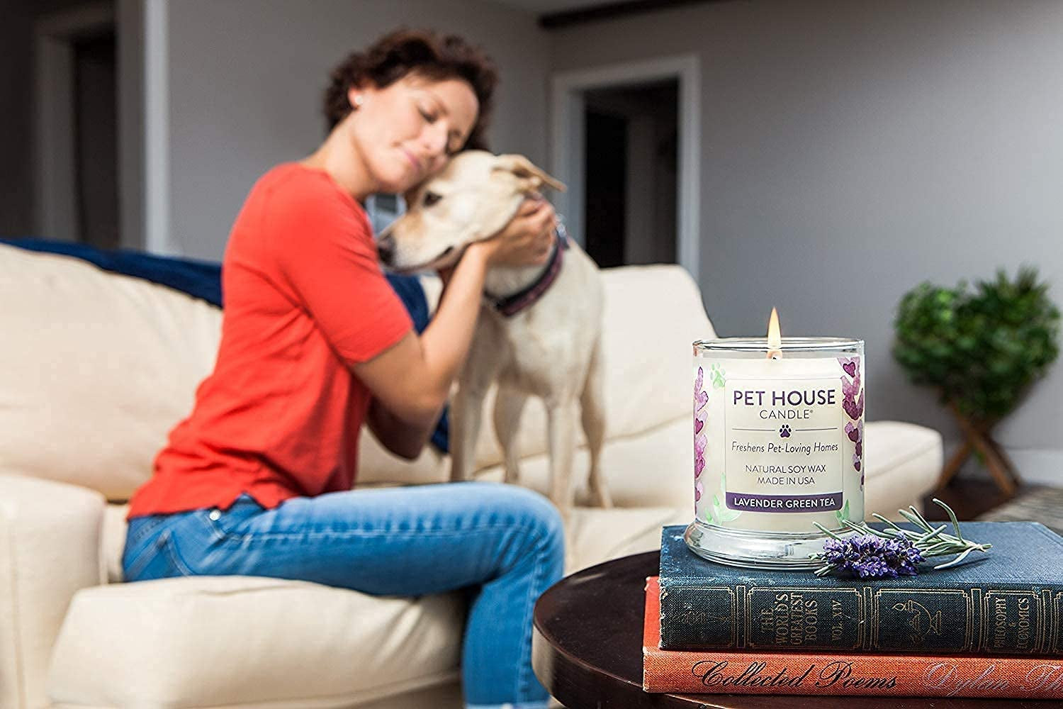 Pet House Pumpkin Candle, Plant-Based Scented Pet Odor Candle, Clean with a 60 Hour Burn Time - Pumpkin Spice, 2 Pack