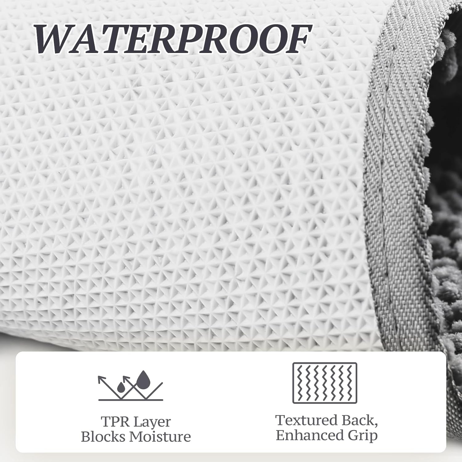 Dog Door Mat Absorpmax Dog Rug for Muddy Paw, Mat for Muddy Paw Door Indoor Floor Entryway, Waterproof Washable & Water Absorbent Dirt Trapper, 35" × 25", Grey